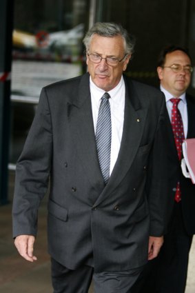 Former judge Marcus Einfeld leaves the Supreme Court on Friday.