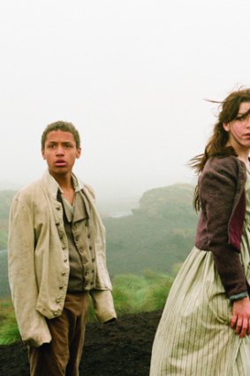 New heights ... Solomon Glave and Shannon Beer play Heathcliff and Cathy as children.