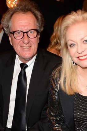 Aussies at the AACTAs: Geoffrey Rush and Jacki Weaver.