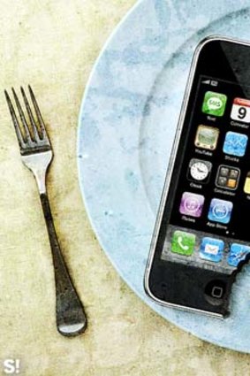 Restaurants are having to adapt to widespread use of mobile phones during meals.