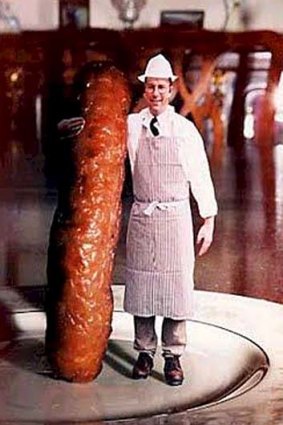 The long and short of it &#8230; is this guy just being a silly sausage or simply looking to help the Lions promote their new range of Boerewors? It's a meaty dilemma that gives us all something to chew on. Where's the bread and tomato sauce?