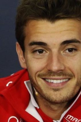 Jules Bianchi at a media conference before the Japanese Grand Prix.
