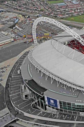 Iconic venue: An aerial view of Wembley Stadium.