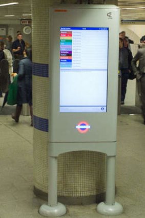 The London Underground boards.