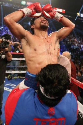 Victorious: Manny Pacquiao.