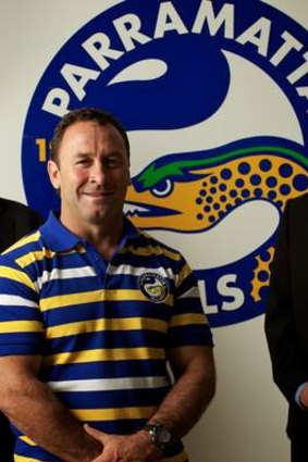 Outgoing: Former Parramatta CEO Ken Edwards with coach Ricky Stuart.