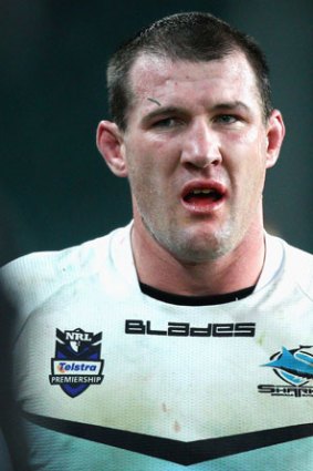 Inspirational &#8230; Paul Gallen has been unable to train with his teammates for the past month.