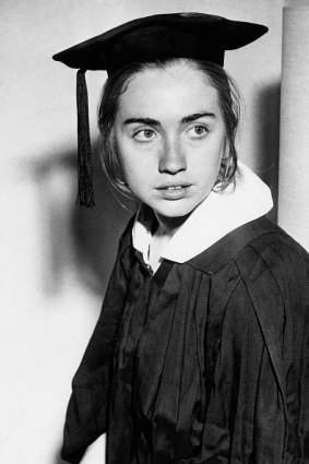 "The mind of a conservative and the heart of a liberal": Hillary Clinton as a Wellesley College senior in May, 1969.