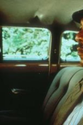 Morgan Freeman and Jessica Tandy in <i>Driving Miss Daisy</i>.