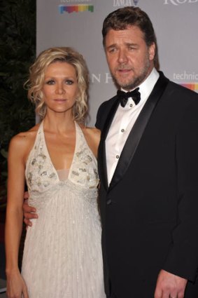 Danielle Spencer and Russell Crowe.