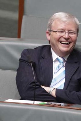 Kevin Rudd looked quite at home in Parliament during question time recently.