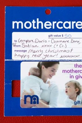 Useless voucher: Daniela Intili has been left with gift vouchers for Mothercare she cannot use after the company went into voluntary receivership.