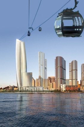 An artist's impression of the cable car concept.