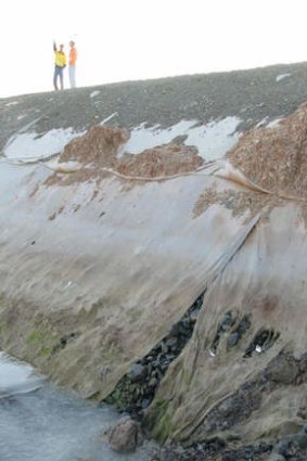 Gladstone Harbour's leaking bund wall.