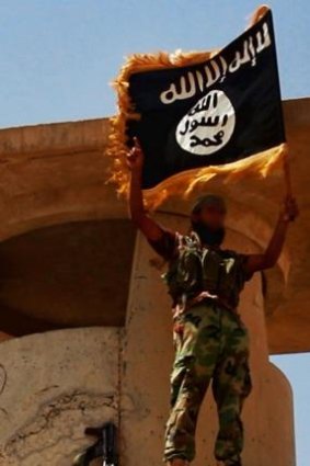 Advancing in Iraq: An Islamic State militant.