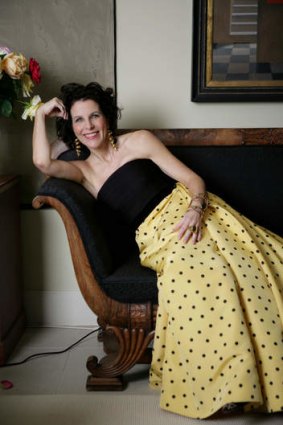 Complaint: Louise McBride in her vintage Valentino gown at her Potts Point apartment.