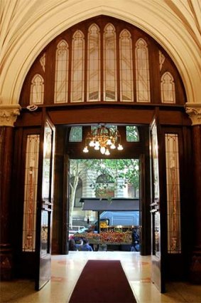 The lobby at 395 Collins Street.