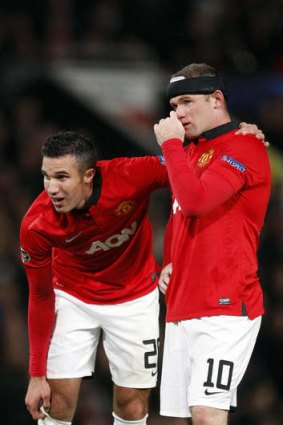 Double act: Manchester United duo Wayne Rooney and Robin van Persie.