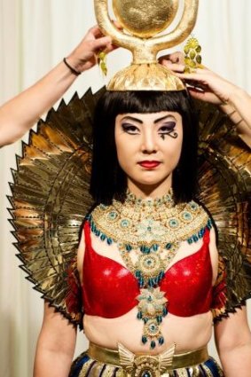 Dressed to impress: Eva Kong as the High Priestess in Opera Australia's new production of <i>Aida</i>.