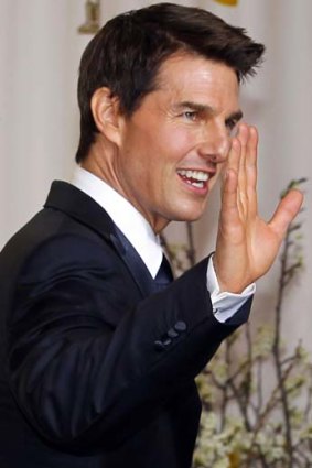 Helmet hair ... Tom Cruise.