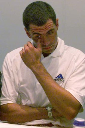 Filephoto shows late South African captain Hansie Cronje at a press conference in Cape Town in April 2000.