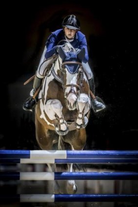 Crowd favourites: Brooke Campbell rides Visage over a jump.