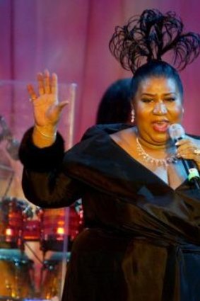 Aretha Franklin performing in 2003.