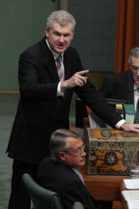Tony Burke feels the heat during question time.