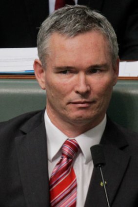 Red-faced ... embattled Labor MP Craig Thomson may yet bring down the Gillard government.