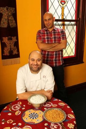 Dig in ... chef Somer Sivrioglu (left) and Fouad Kassab.