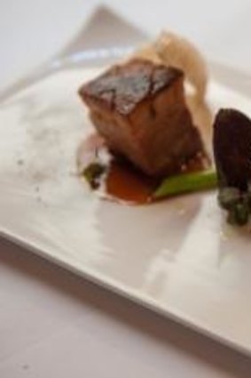 Dining with history: Berkshire pork belly is now served in the former coffee house.
