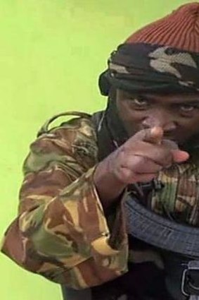 Issuing threats: A video released by Boko Haram shows a man claiming to be the group's leader Abubakar Shekau.
