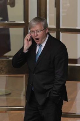 Uphill battle: Prime Minister Kevin Rudd.