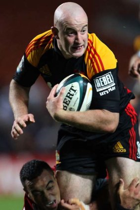 Last man standing . . . No.9  Brendon Leonard is the only regular member of Chiefs backline playing.