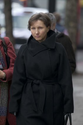 Marina Litvinenko, the widow of the former Russian intelligence officer, arrives for the first day of the hearing.
