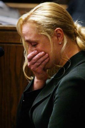 Personal lows ... Mindy McCready in court testifying against former boyfriend William McKnight in 2005.
