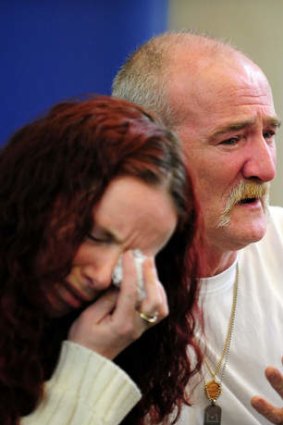 Mick Philpott and his wife Mairead during a news conference after the fire.