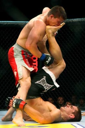 Cage fighting is a brutal mix of fighting styles.