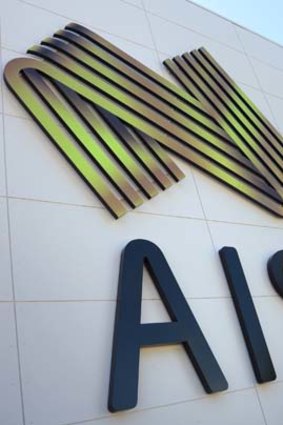 Re-branded: the new AIS logo in Canberra.