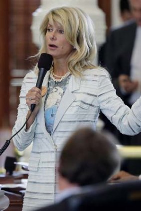 Wendy Davis during her 11-hour filibustering session.