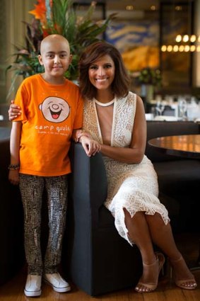 Sally Obermeder with Camp Quality cancer patient Andrea.