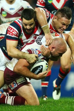 Fierce rivals: The Manly and Sydney Roosters clash should be a close contest.