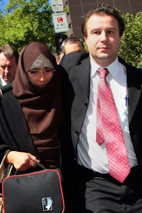 Jack Thomas and his wife outside the County Court today after he was today found not guilty of taking money from al-Qaeda.