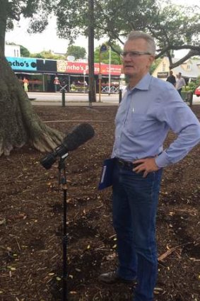 Bill Glasson announces he will stand for the federal seat of Griffith in Bulimba on Sunday afternoon.