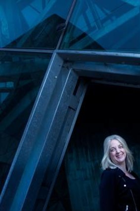Federation Square chief executive Kate Brennan enjoys a view over the plaza's daily activity.