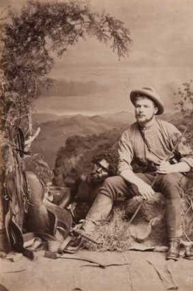 Bushman and an Aboriginal man, 1873. 