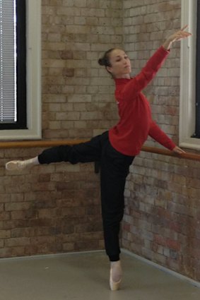 Bolshoi principal ballerina Ekaterina Shipulina at the bar.