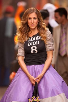 Parker as Carrie Bradshaw.