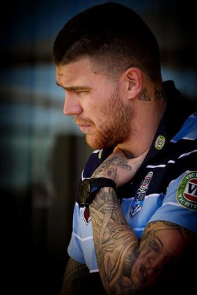 Tatts plan: Josh Dugan may add to his ink if NSW win.