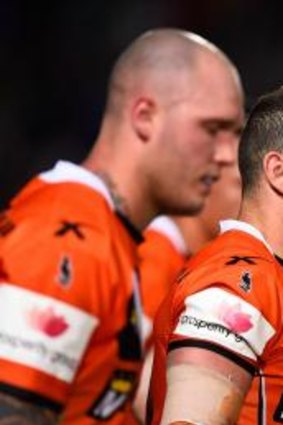 Rock bottom: Wests Tigers hit a new low on Saturday night in Townsville.